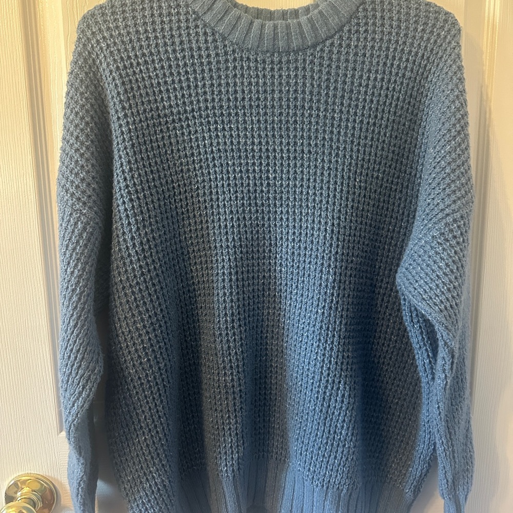 American Eagle Outfitters Textured Blue Sweater